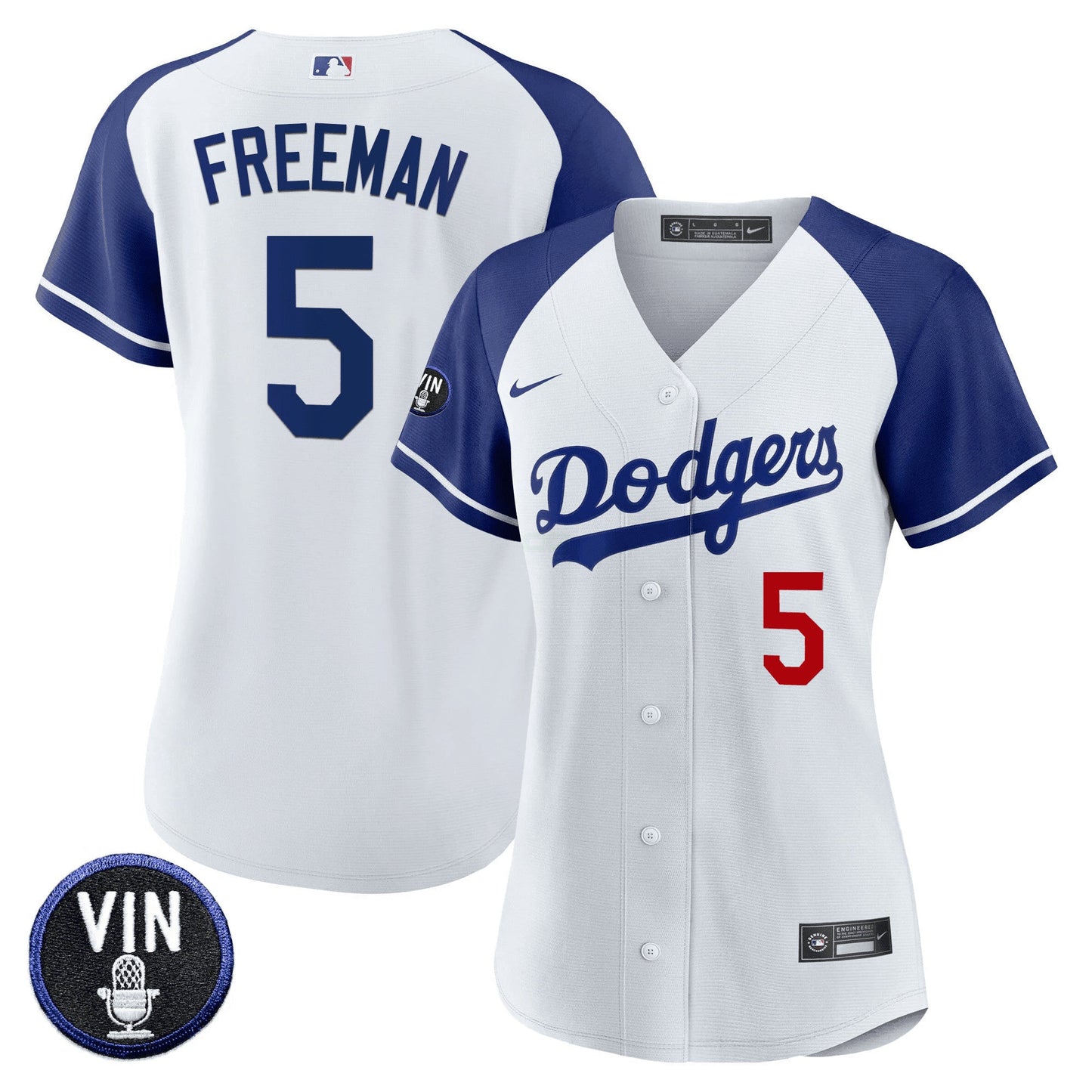 Camisa MLB Women’s Vin Scully Patch Jersey