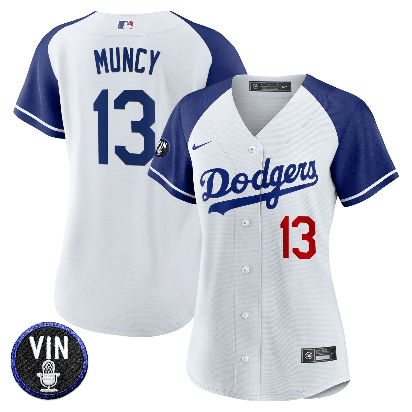 Camisa MLB Women’s Vin Scully Patch Jersey
