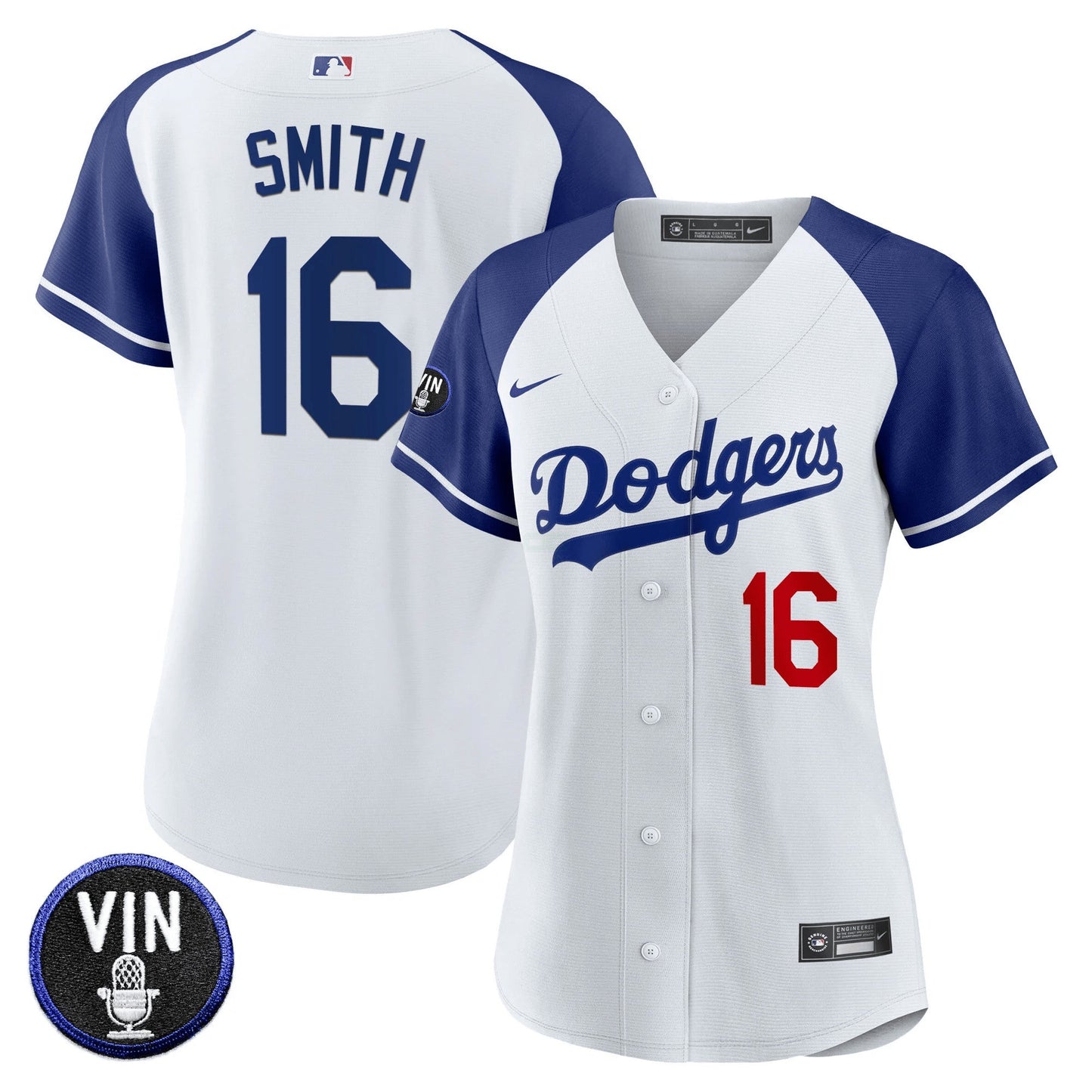 Camisa MLB Women’s Vin Scully Patch Jersey