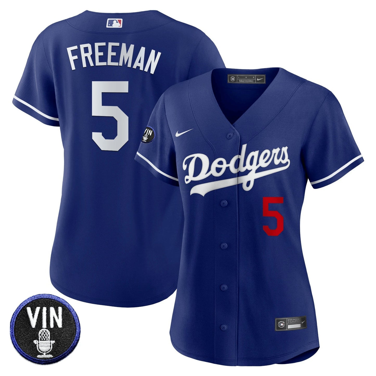 Camisa MLB Women’s Vin Scully Patch Jersey