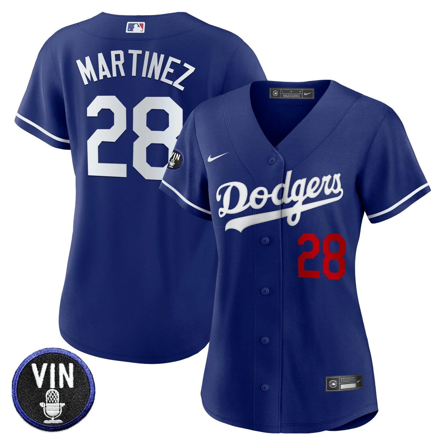 Camisa MLB Women’s Vin Scully Patch Jersey