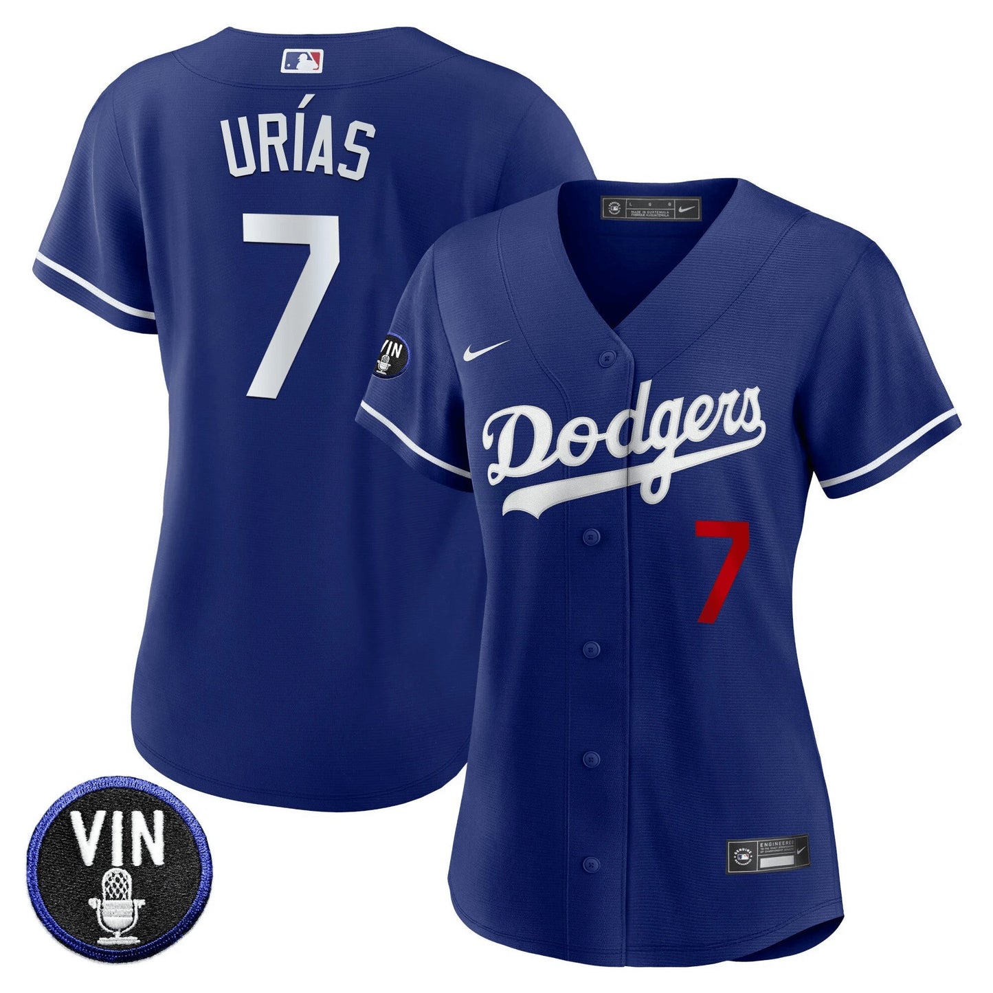 Camisa MLB Women’s Vin Scully Patch Jersey