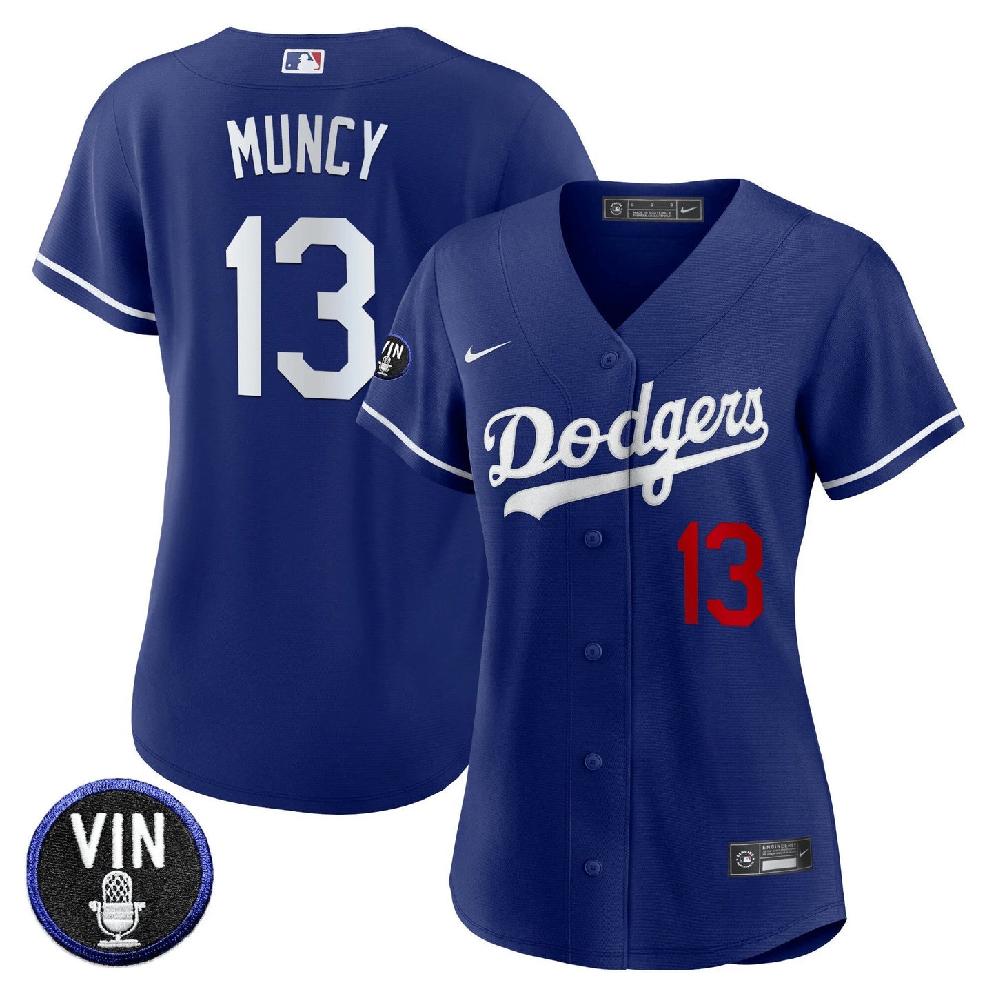 Camisa MLB Women’s Vin Scully Patch Jersey