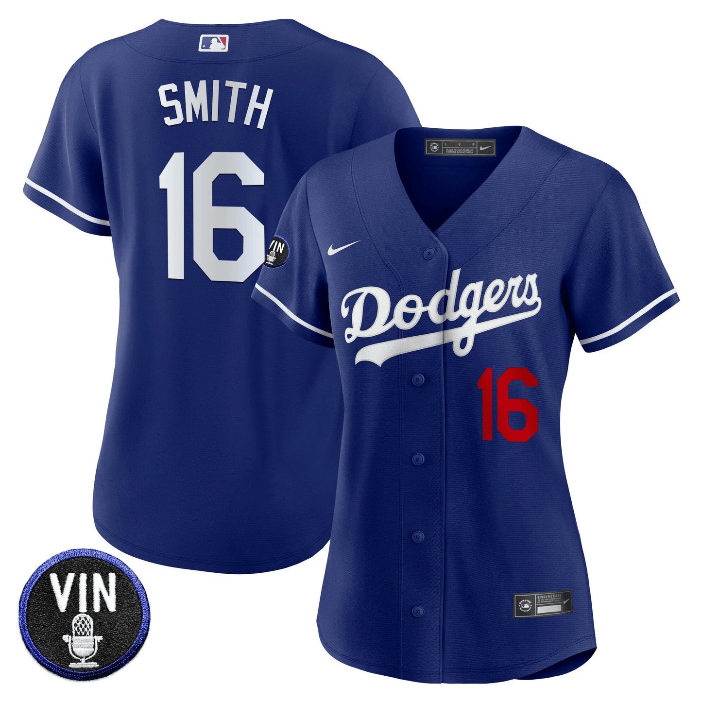 Camisa MLB Women’s Vin Scully Patch Jersey