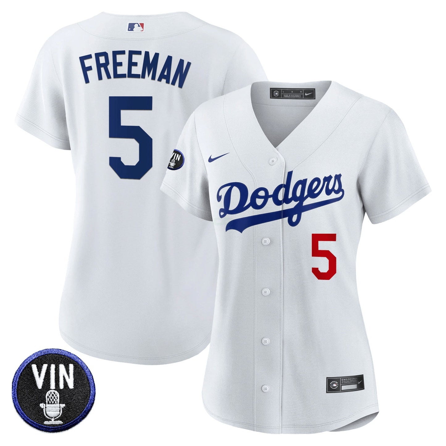 Camisa MLB Women’s Vin Scully Patch Jersey