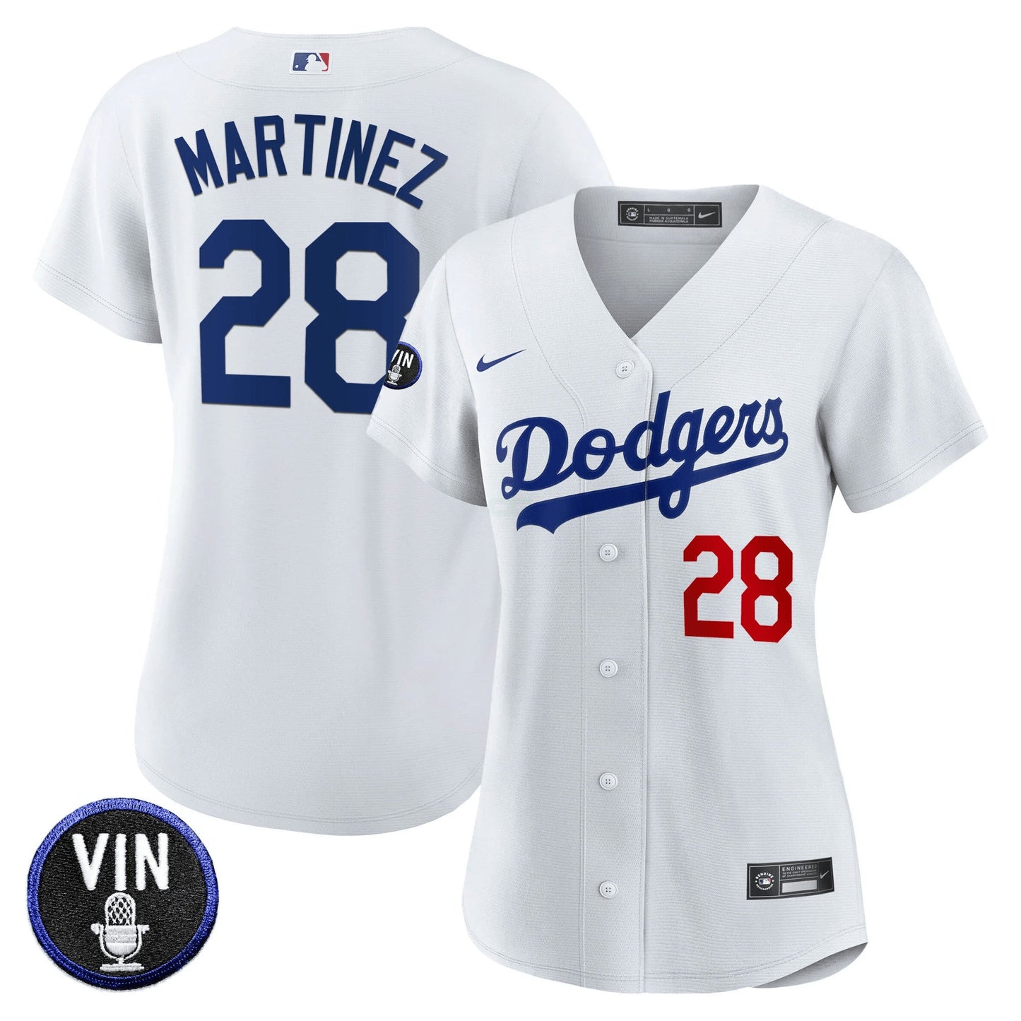 Camisa MLB Women’s Vin Scully Patch Jersey