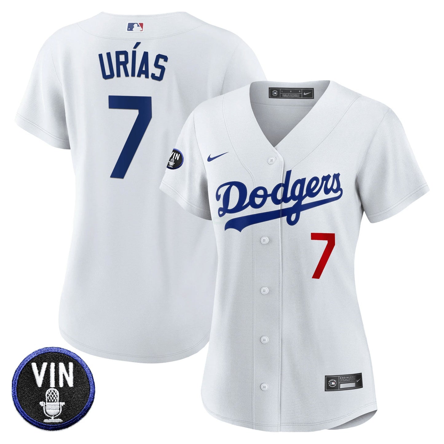 Camisa MLB Women’s Vin Scully Patch Jersey