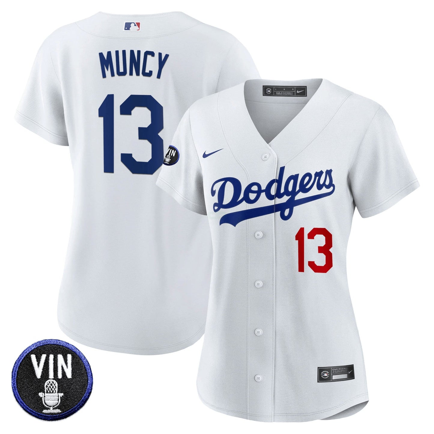 Camisa MLB Women’s Vin Scully Patch Jersey