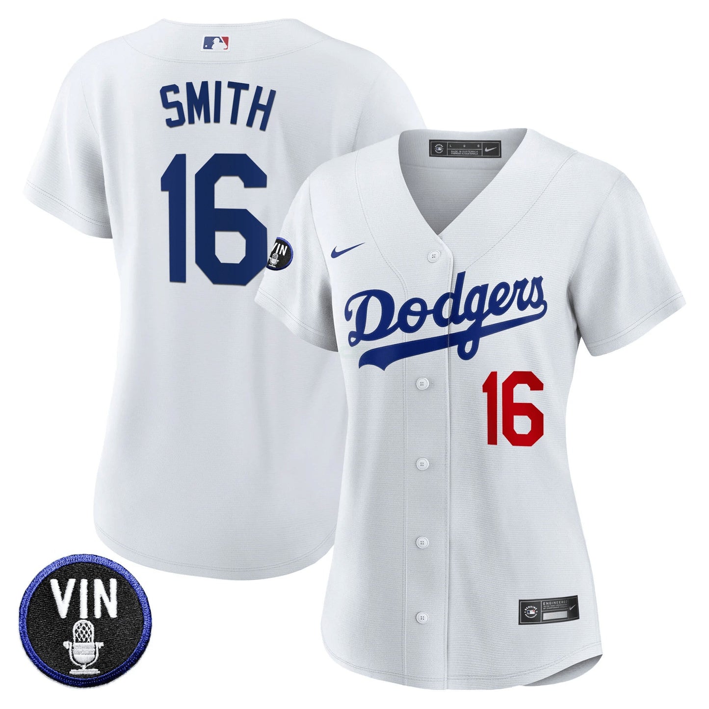 Camisa MLB Women’s Vin Scully Patch Jersey