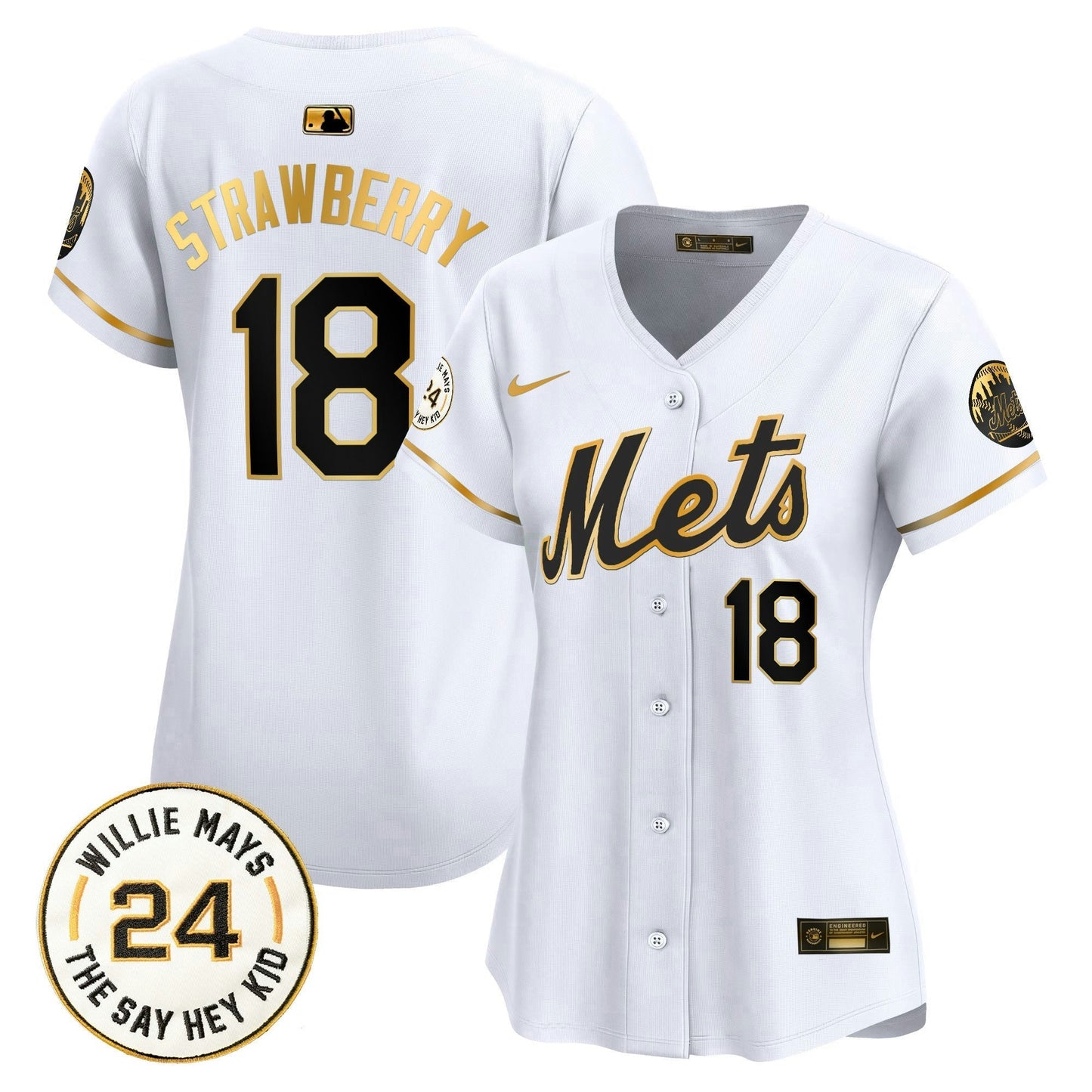 Camisa MLB Women’s Willie Mays Patch Vapor Premier Limited Jersey