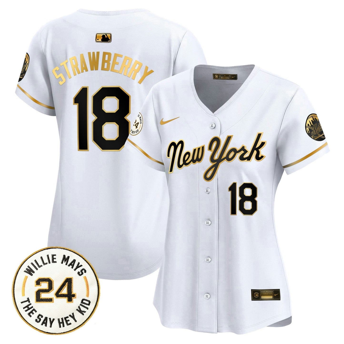 Camisa MLB Women’s Willie Mays Patch Vapor Premier Limited Jersey