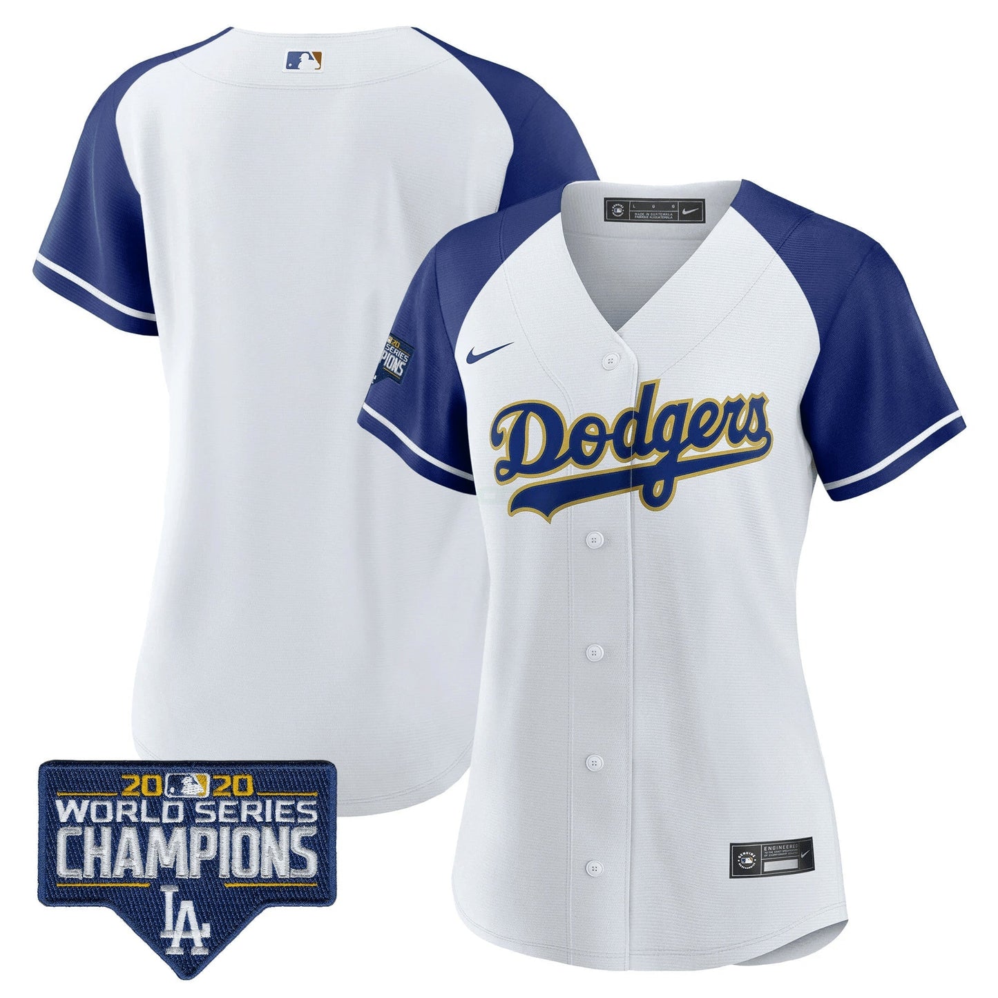 Camisa MLB Women’s World Series Champions Patch Dourada Trim Jersey