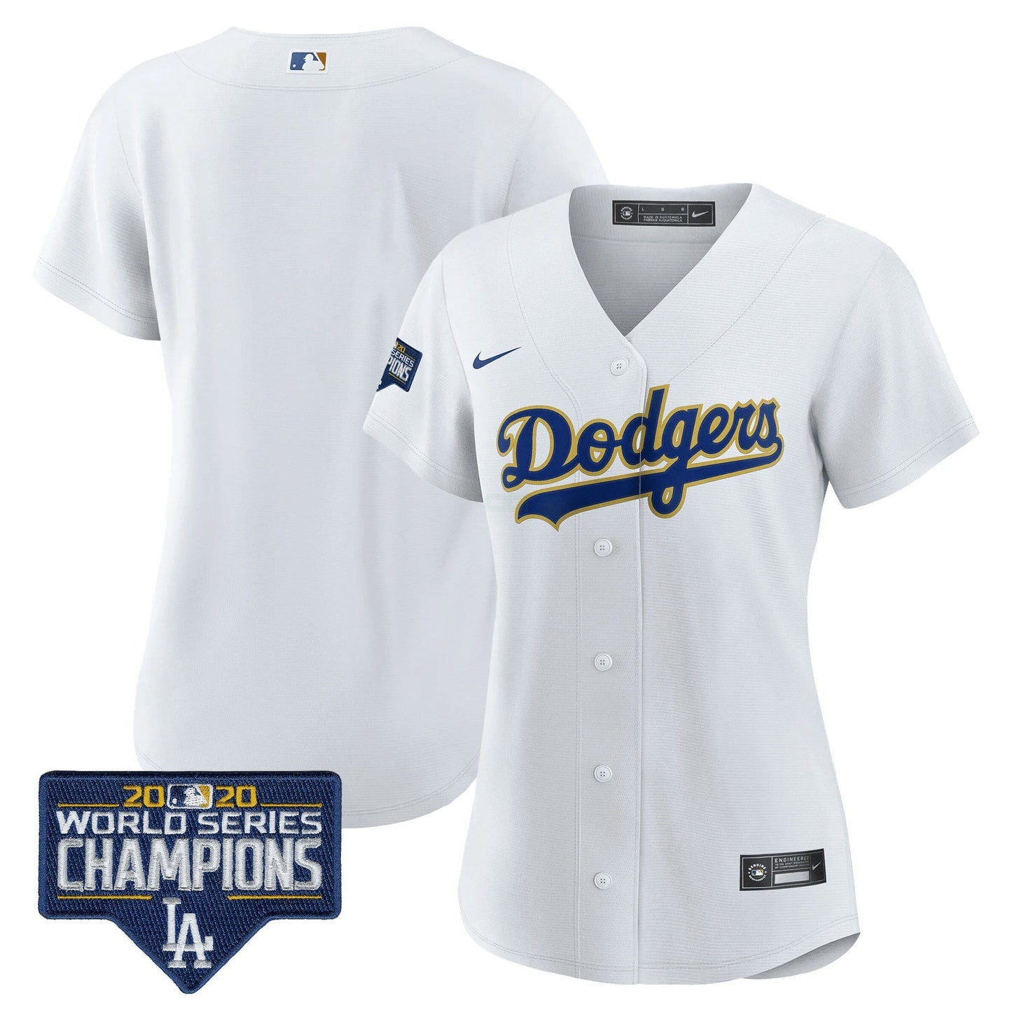 Camisa MLB Women’s World Series Champions Patch Dourada Trim Jersey