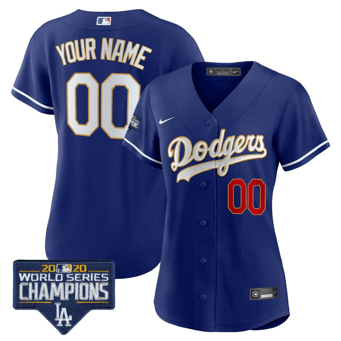 Camisa MLB World Series Champions Patch Cool Base Jersey