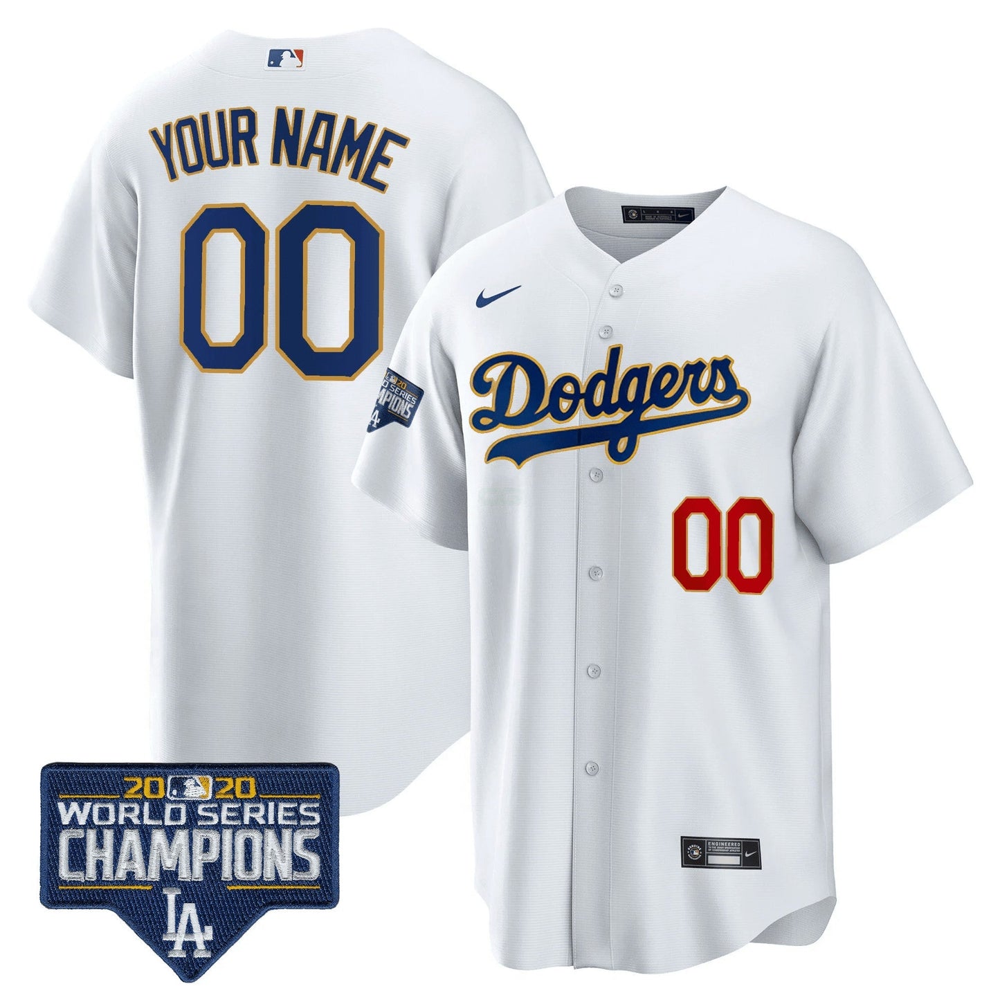 Camisa MLB World Series Champions Patch Cool Base Jersey