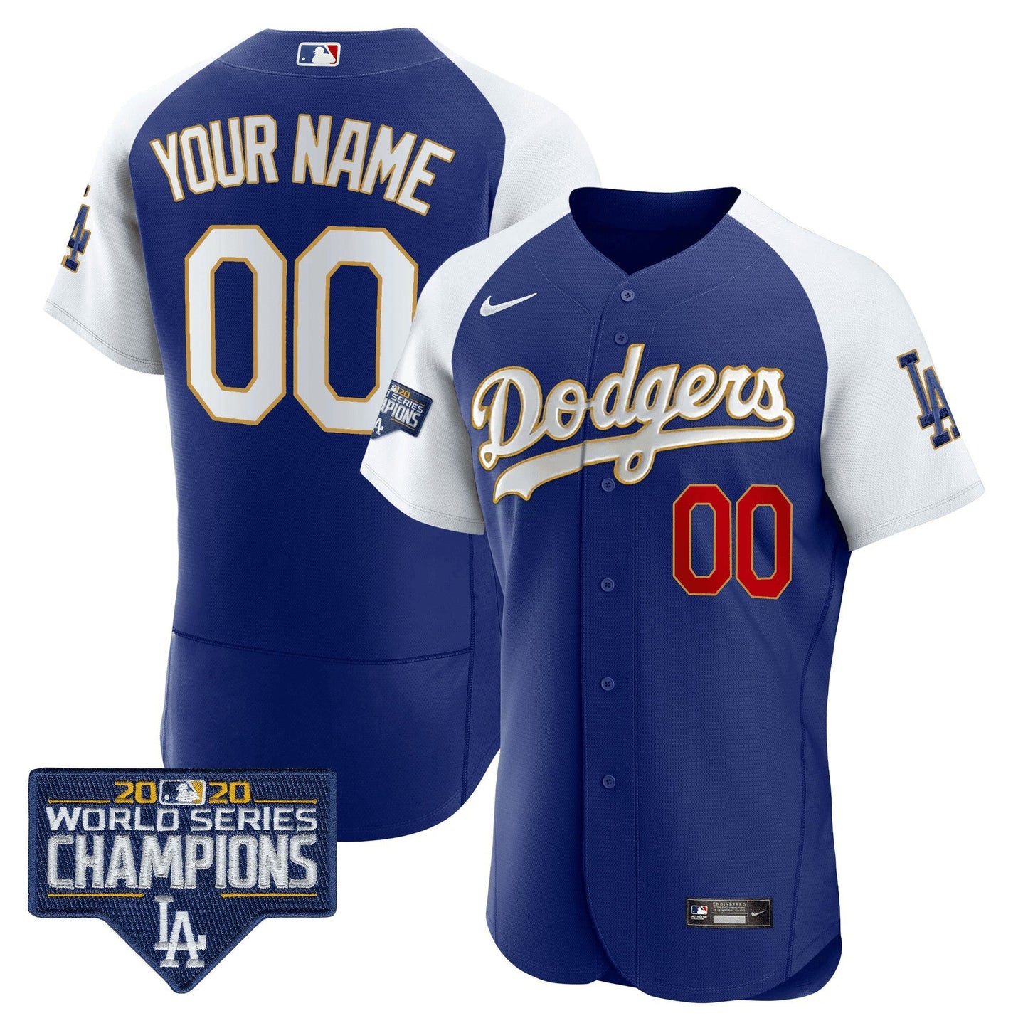 Camisa MLB World Series Champions Patch Flex Base Jersey