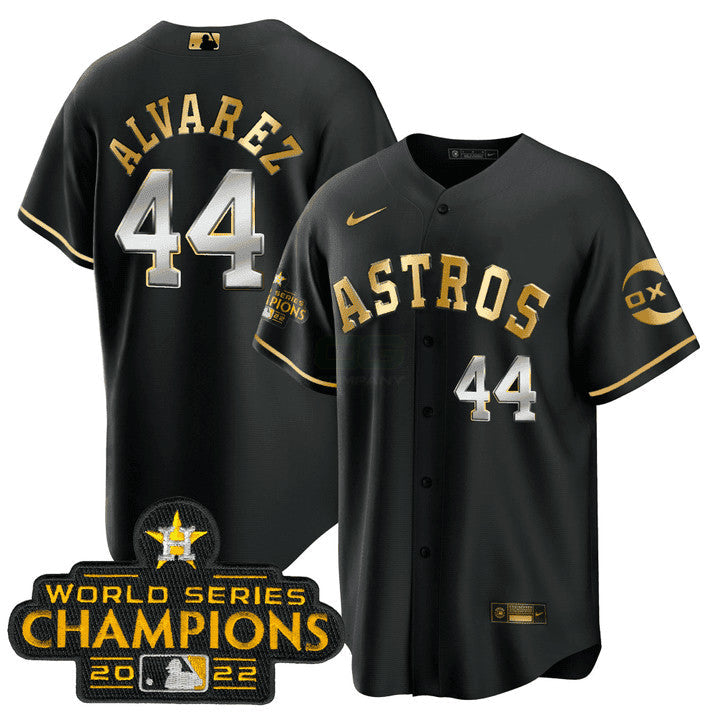 Camisa MLB Yordan Álvarez Houston Black Gold Rush Jersey