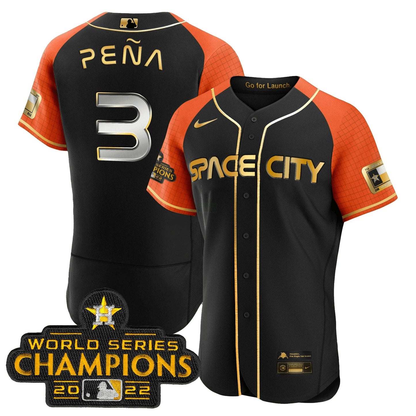 Camisa MLB Youth’s 2023 Space City Champions Flex Jersey