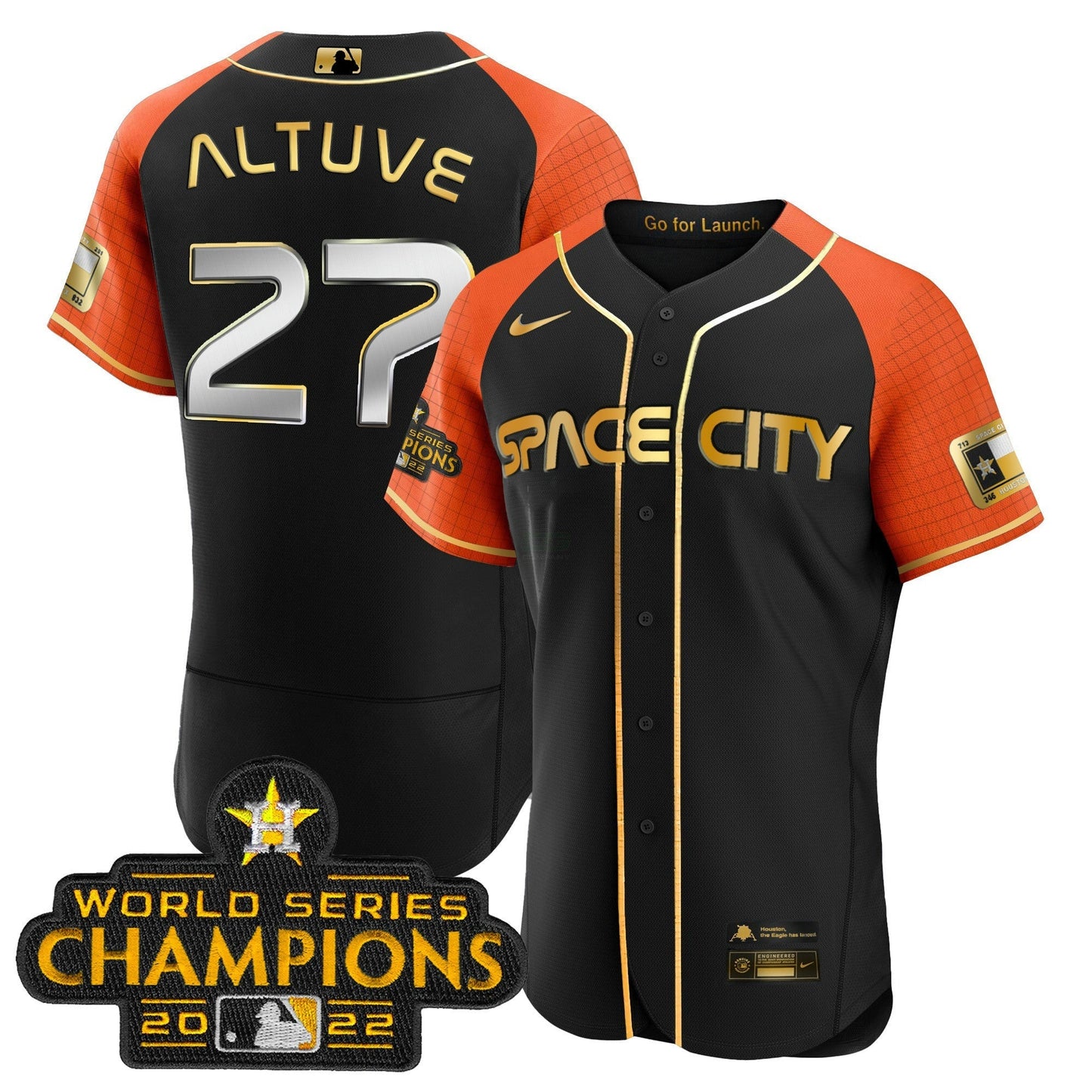 Camisa MLB Youth’s 2023 Space City Champions Flex Jersey