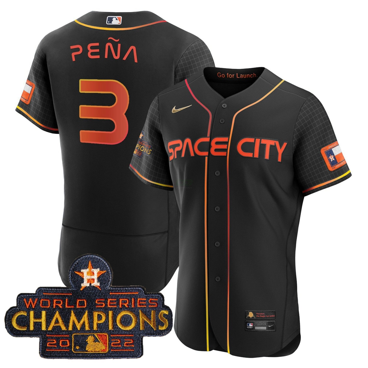 Camisa MLB Youth’s 2023 Space City Champions Flex Jersey