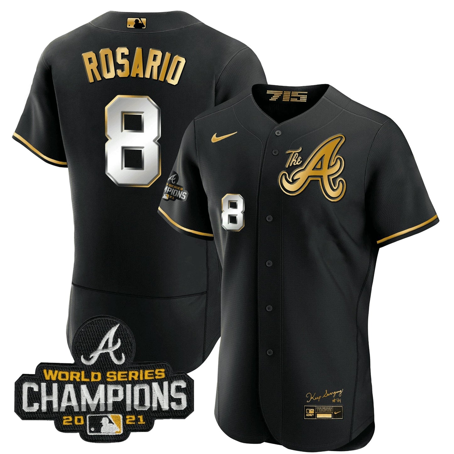 Camisa MLB Youth’s Atlanta Champions City Connect Dourada Flex Base Jersey