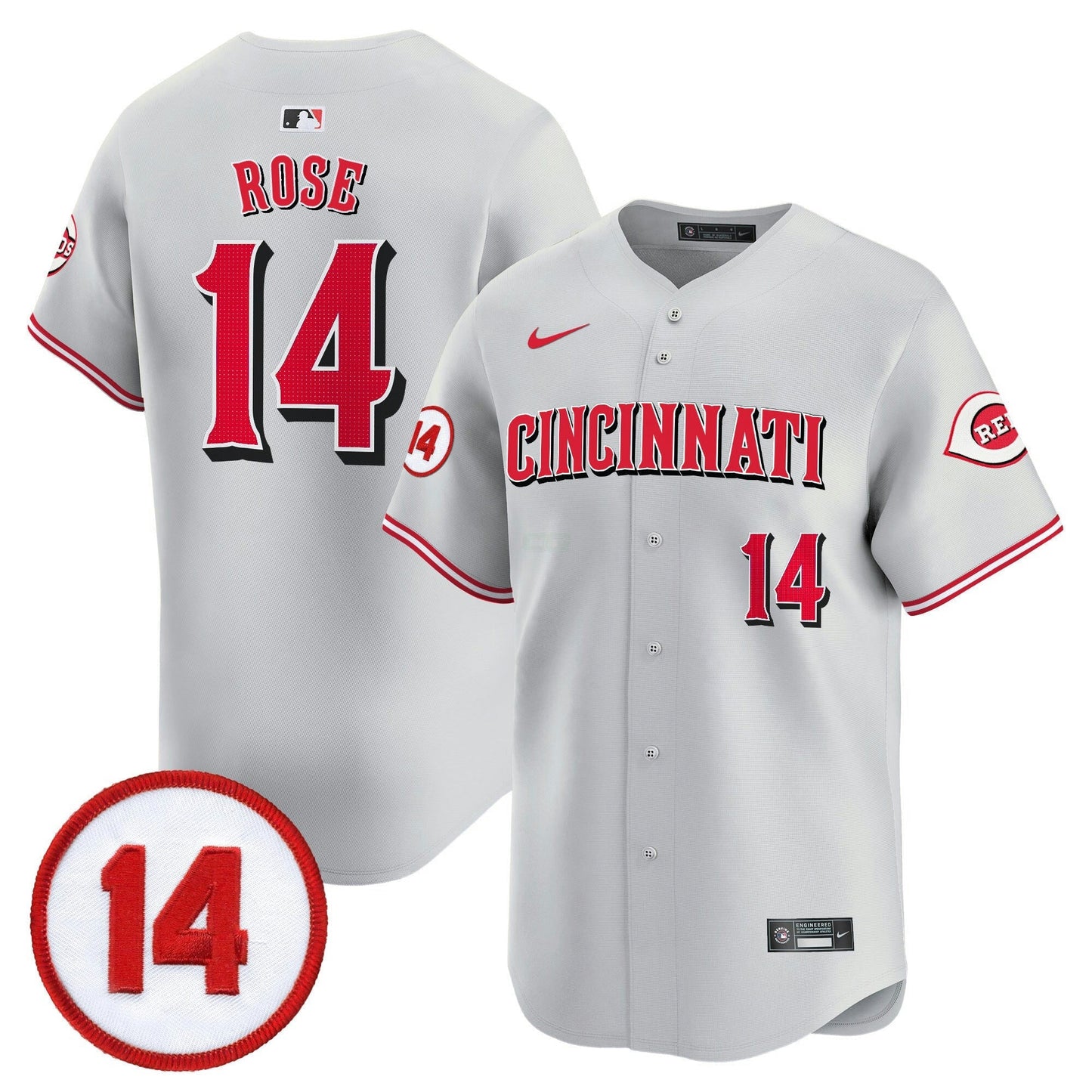 Camisa MLB Youth’s Cincinnati Pete Rose Patch Vapor Premier Limited Jersey