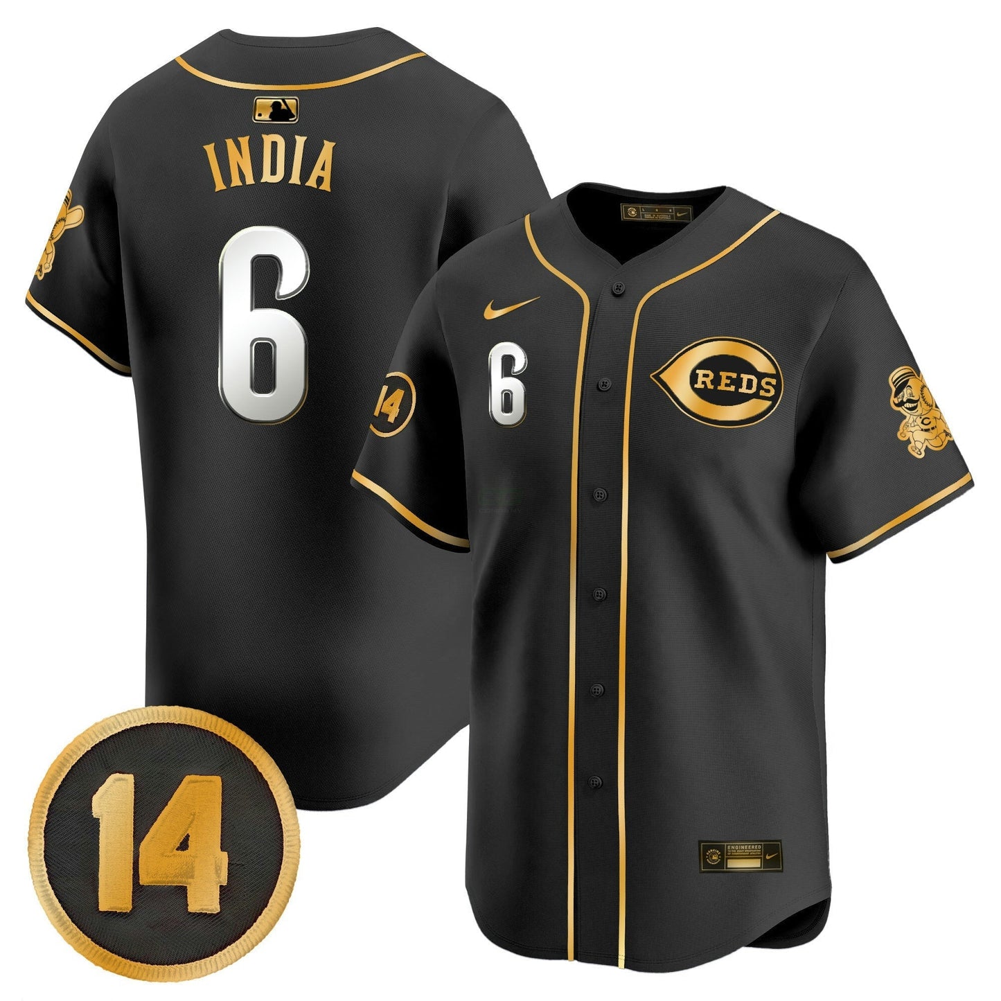 Camisa MLB Youth’s Cincinnati Pete Rose Patch Vapor Premier Limited Jersey