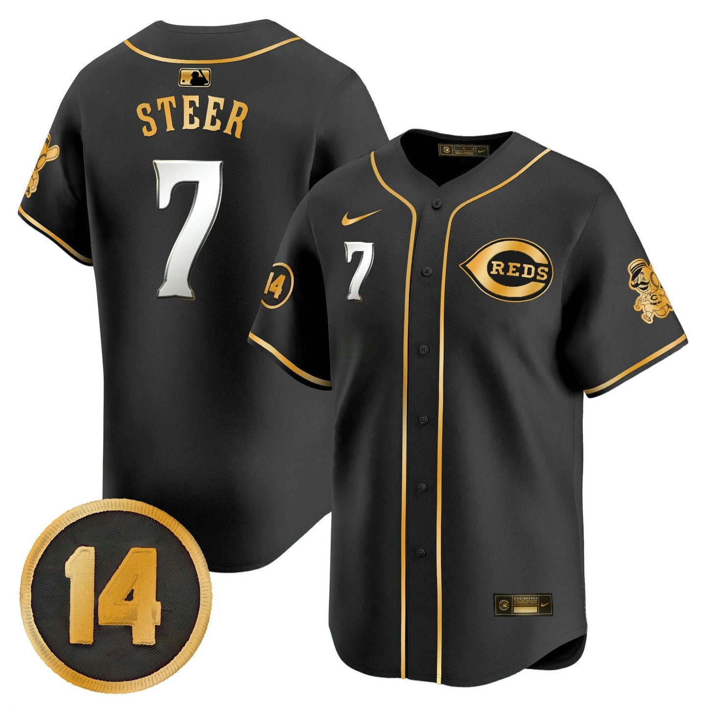 Camisa MLB Youth’s Cincinnati Pete Rose Patch Vapor Premier Limited Jersey