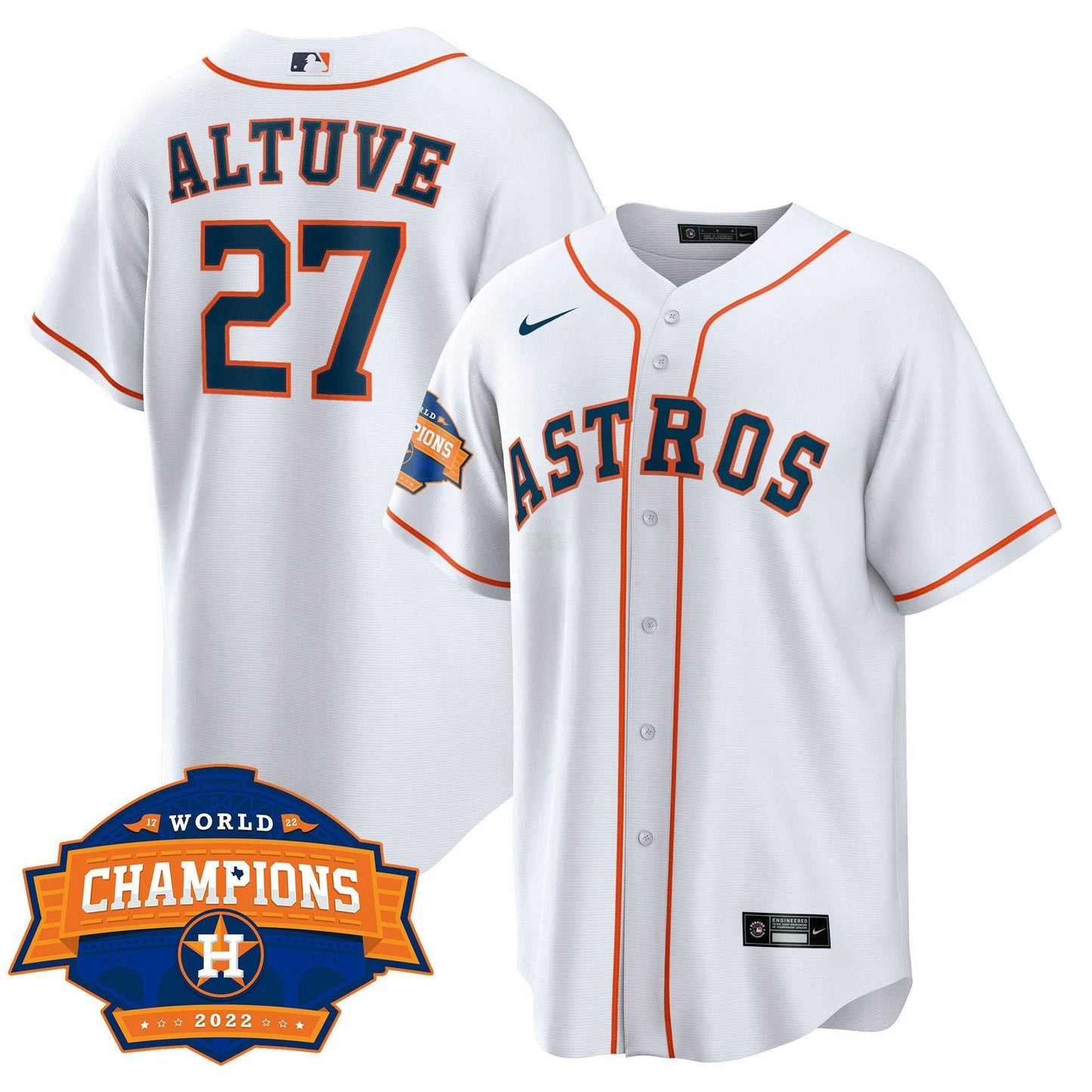 Camisa MLB Youth’s Houston 2022 World Series Champions Patch Limited Jersey