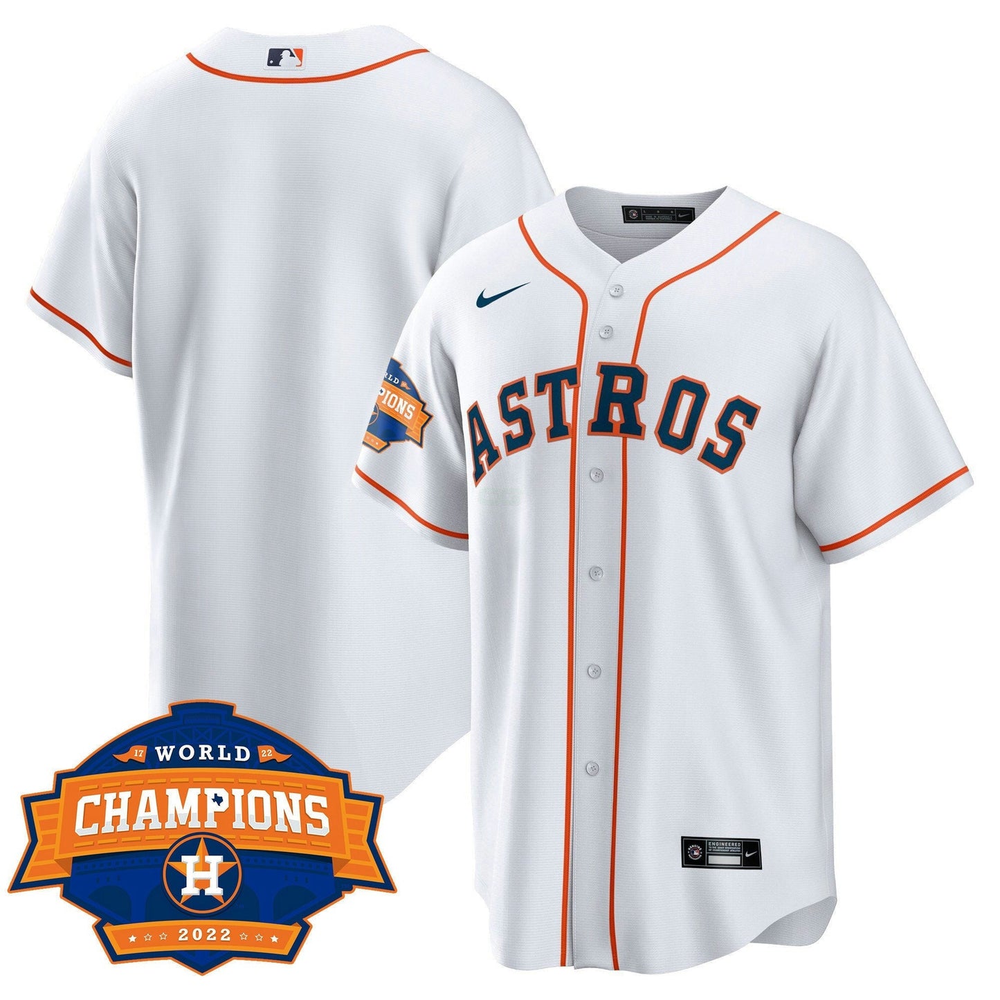 Camisa MLB Youth’s Houston 2022 World Series Champions Patch Limited Jersey