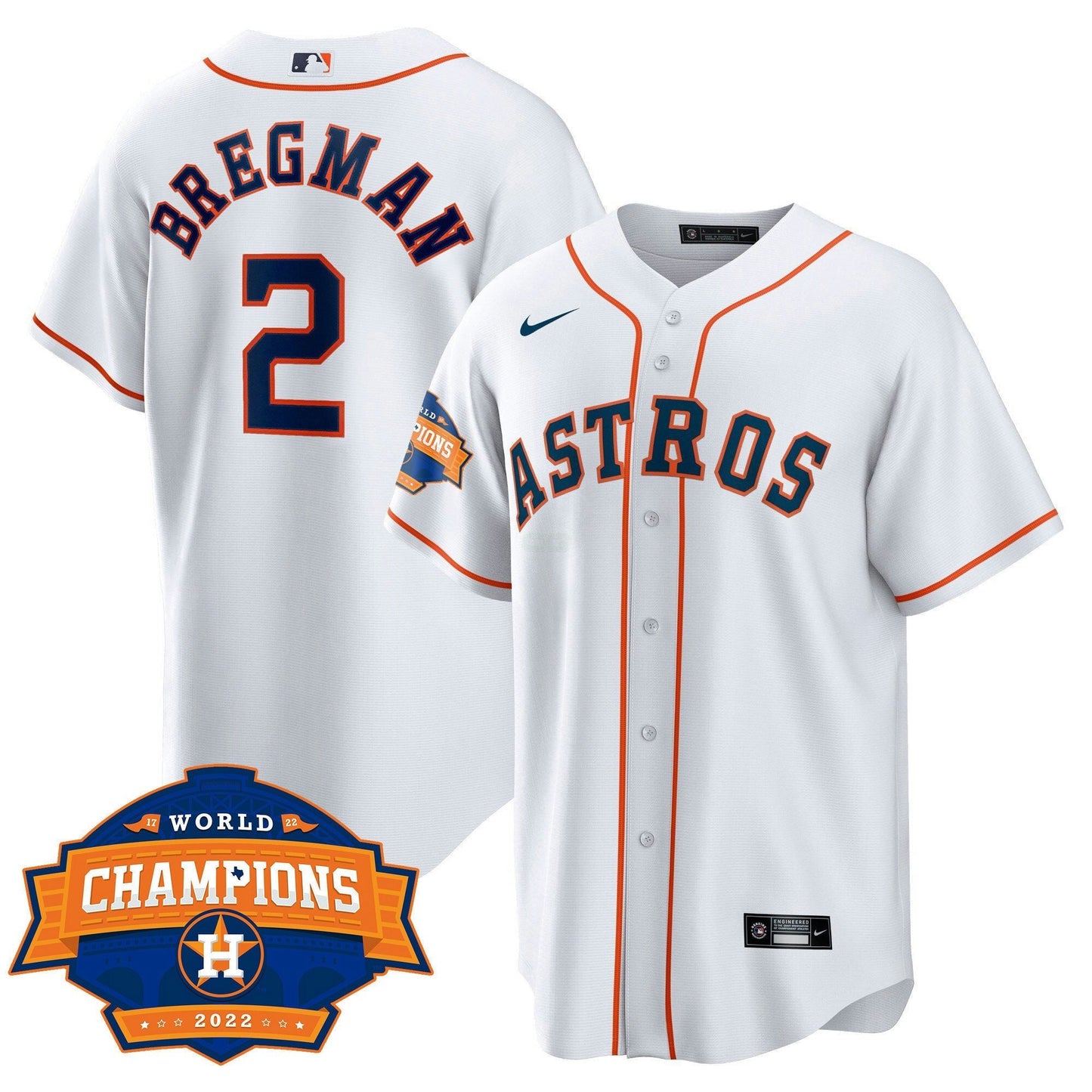 Camisa MLB Youth’s Houston 2022 World Series Champions Patch Limited Jersey