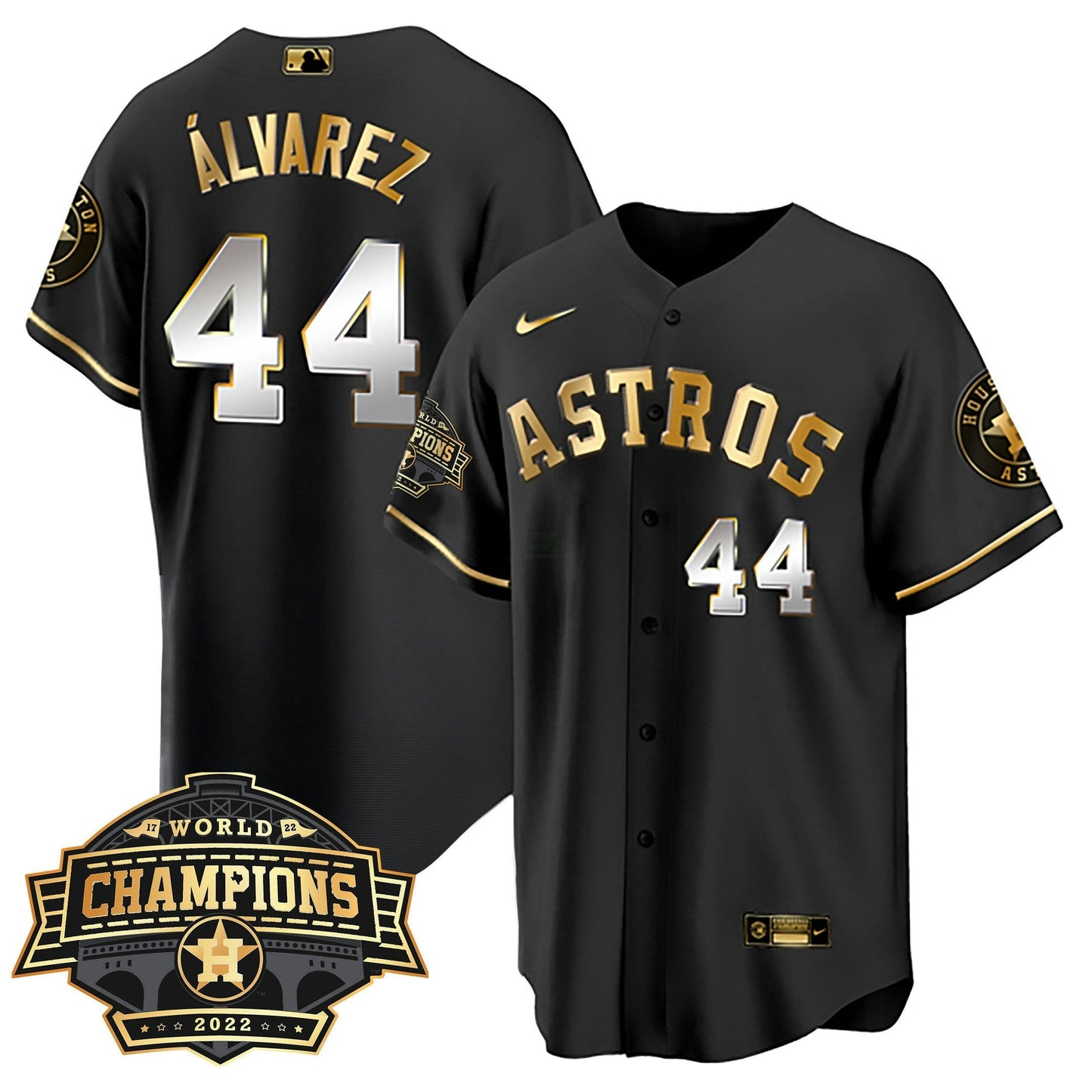 Camisa MLB Youth’s Houston 2022 World Series Champions Patch Limited Jersey