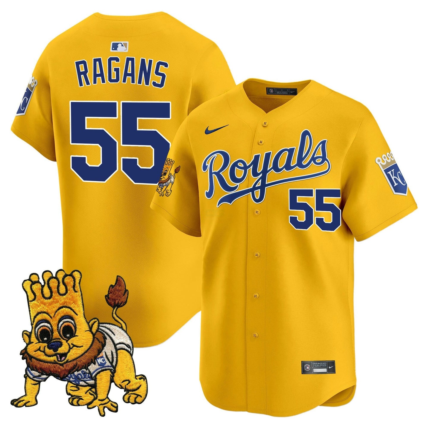 Camisa MLB Youth’s Kansas City Sluggerrr Patch Vapor Premier Limited Jersey