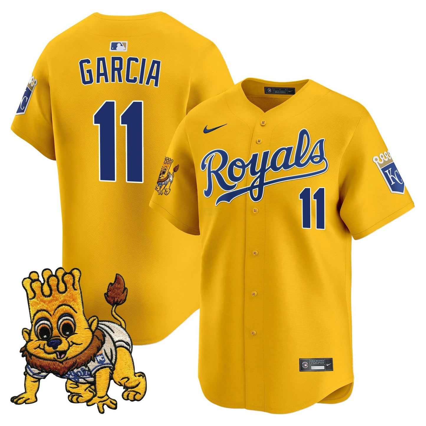 Camisa MLB Youth’s Kansas City Sluggerrr Patch Vapor Premier Limited Jersey