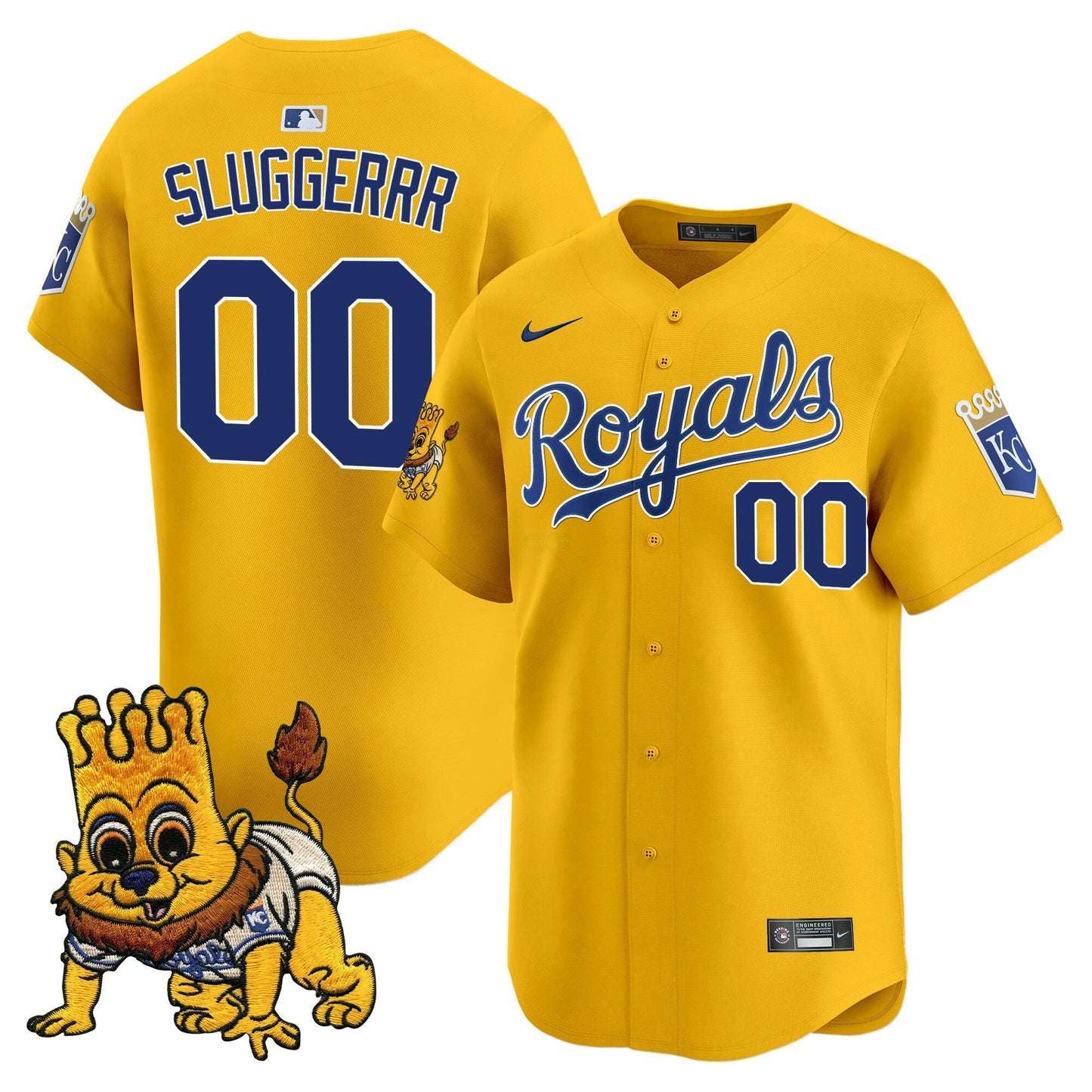 Camisa MLB Youth’s Kansas City Sluggerrr Patch Vapor Premier Limited Jersey