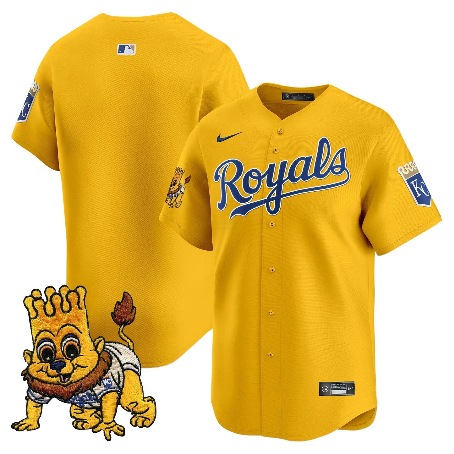 Camisa MLB Youth’s Kansas City Sluggerrr Patch Vapor Premier Limited Jersey