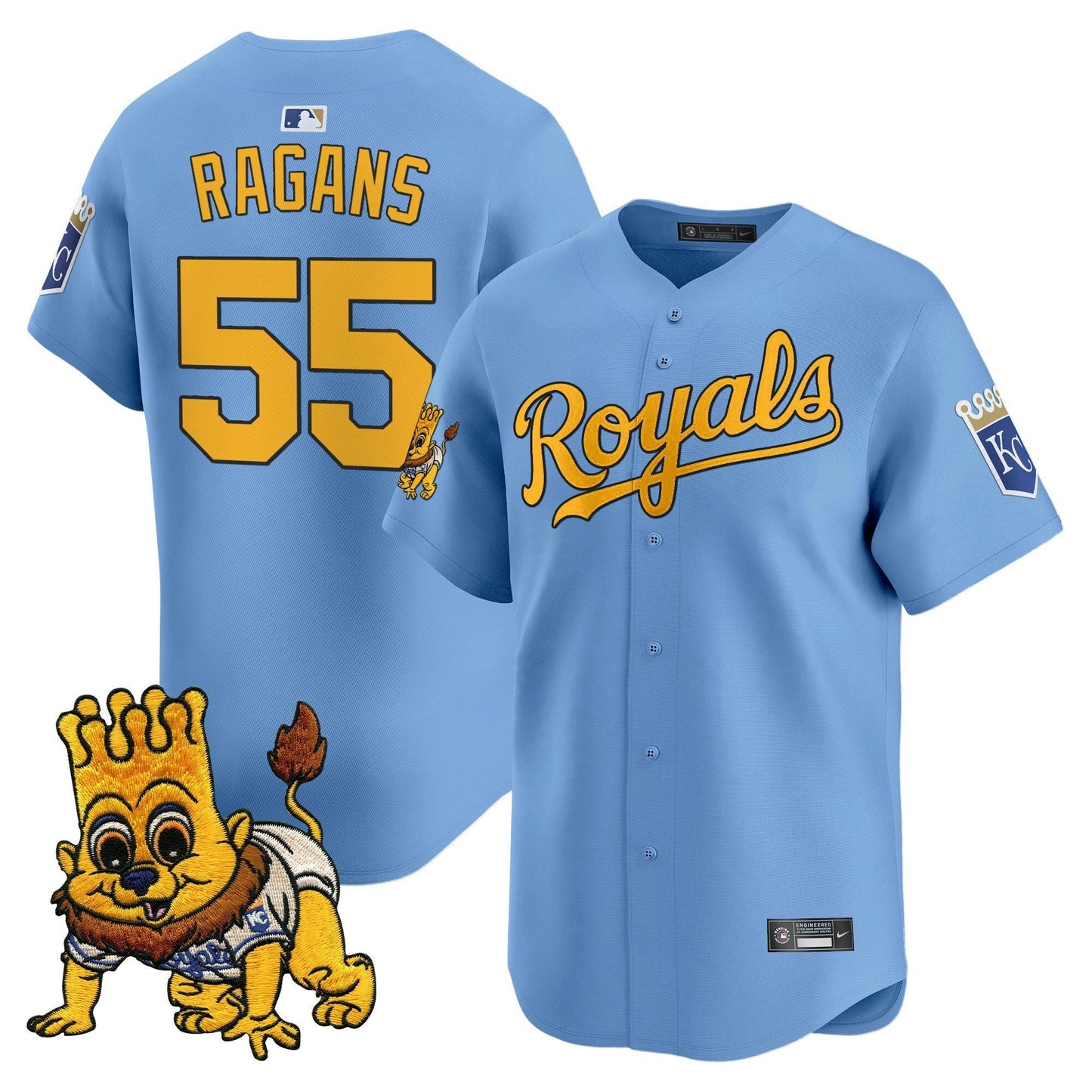 Camisa MLB Youth’s Kansas City Sluggerrr Patch Vapor Premier Limited Jersey