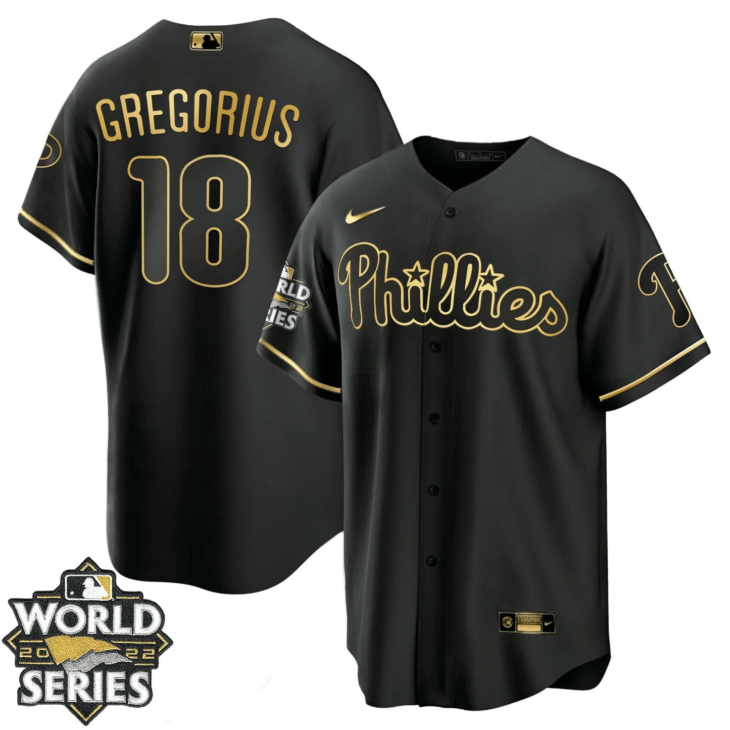 Camisa MLB Youth’s Philadelphia Gold 2022 World Series Jersey