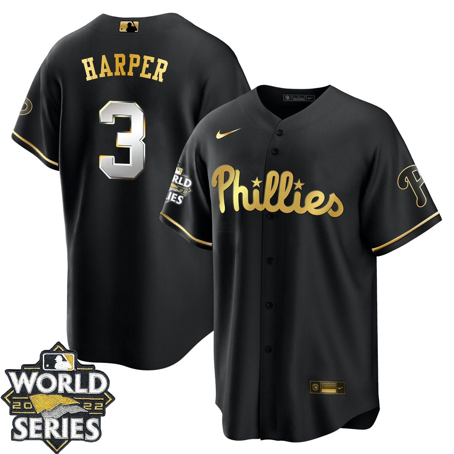 Camisa MLB Youth’s Philadelphia Gold 2022 World Series Jersey Limited