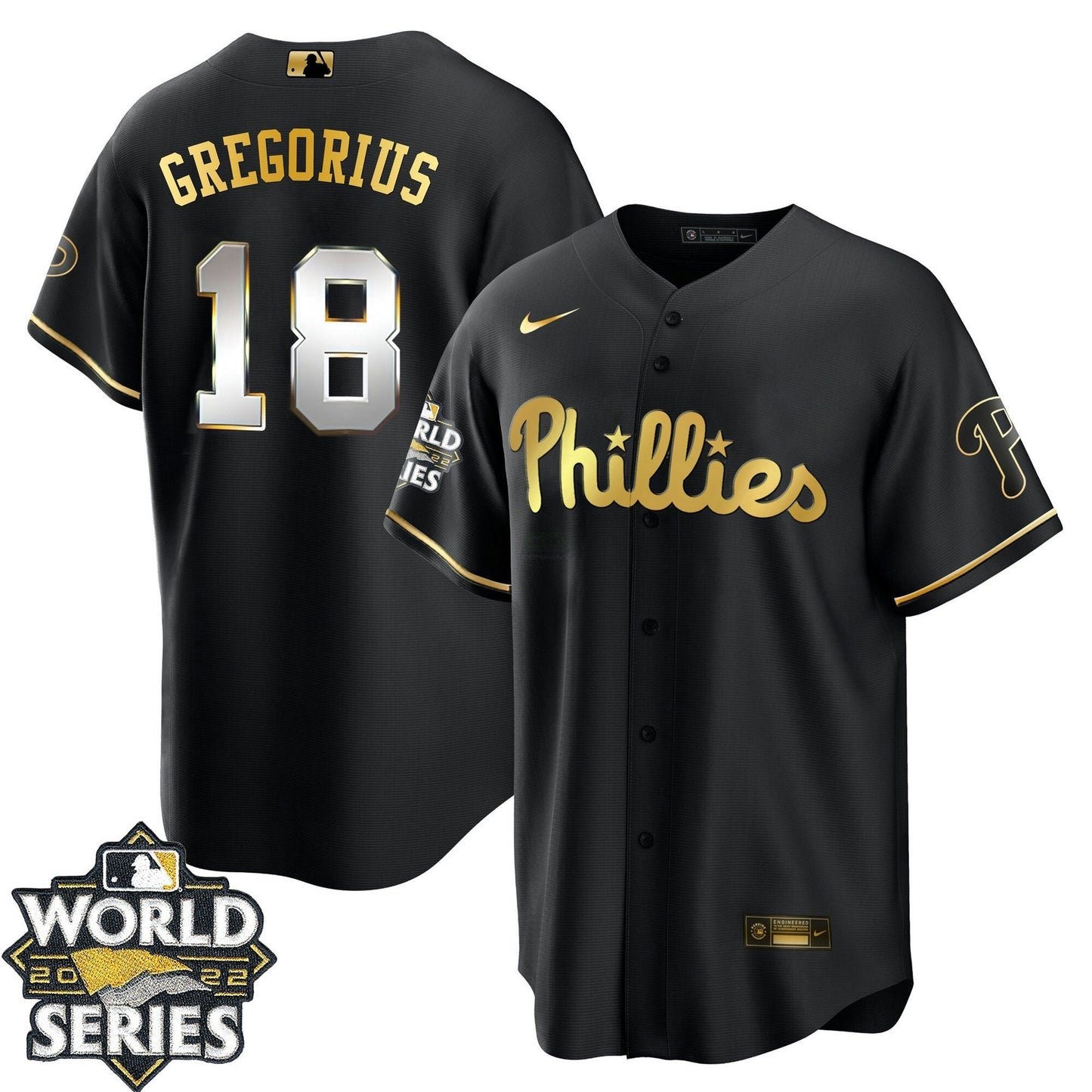 Camisa MLB Youth’s Philadelphia Gold 2022 World Series Jersey Limited