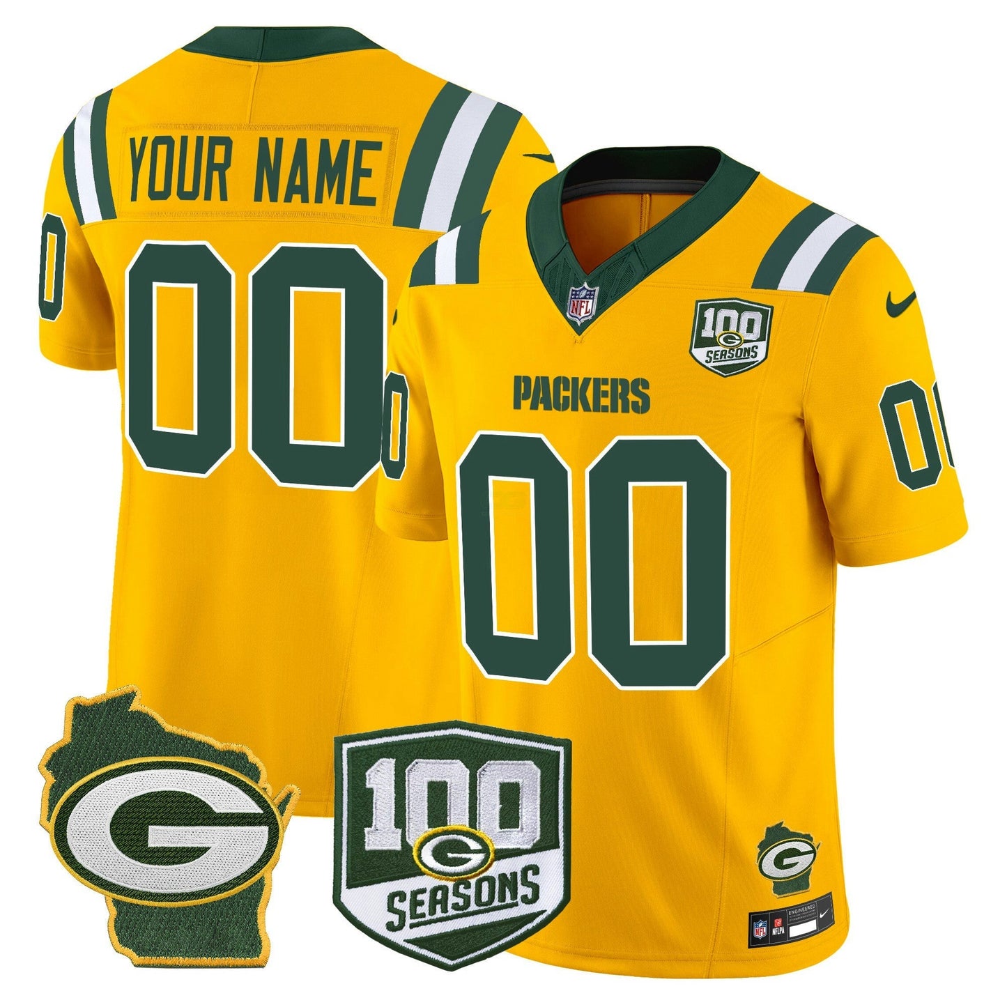 Camisa NFL 100th Season & Home Patch Vapor Limited Jersey