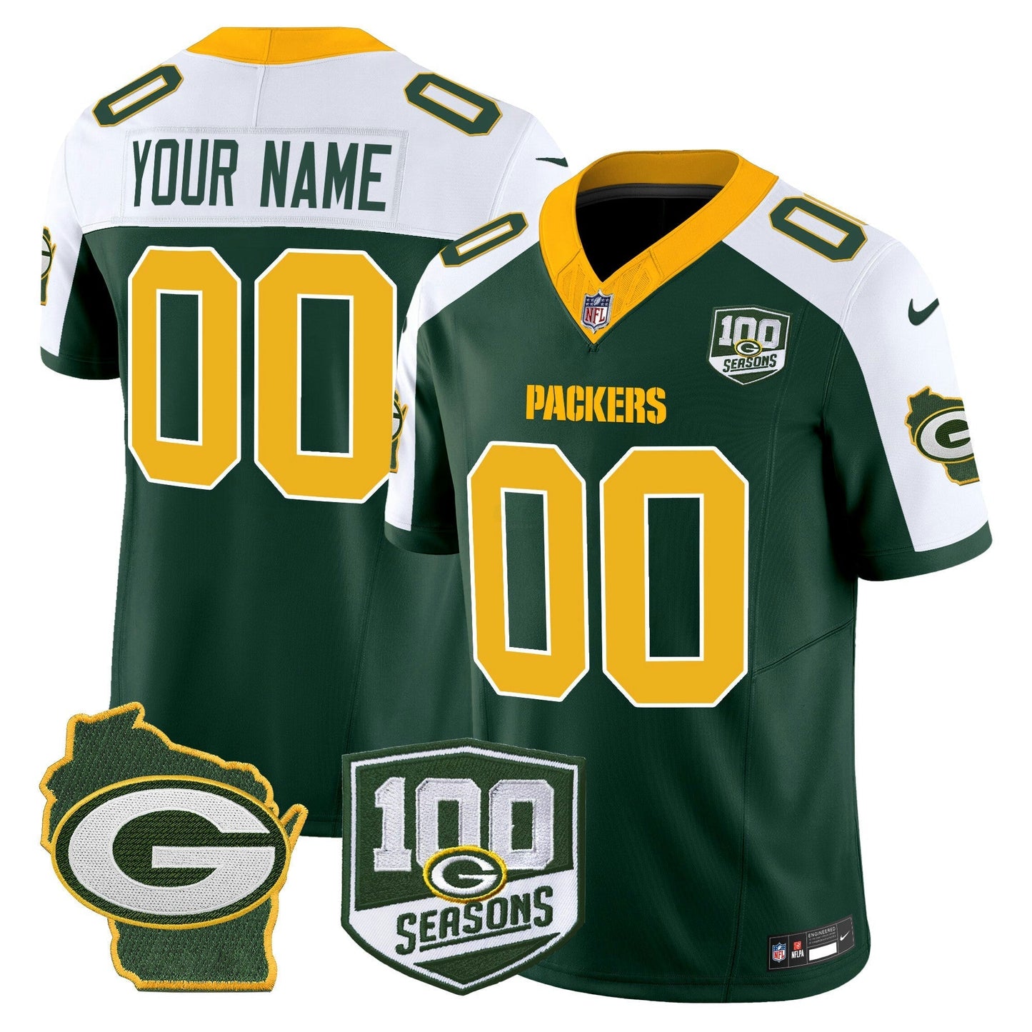 Camisa NFL 100th Season & Home Patch Vapor Limited Jersey