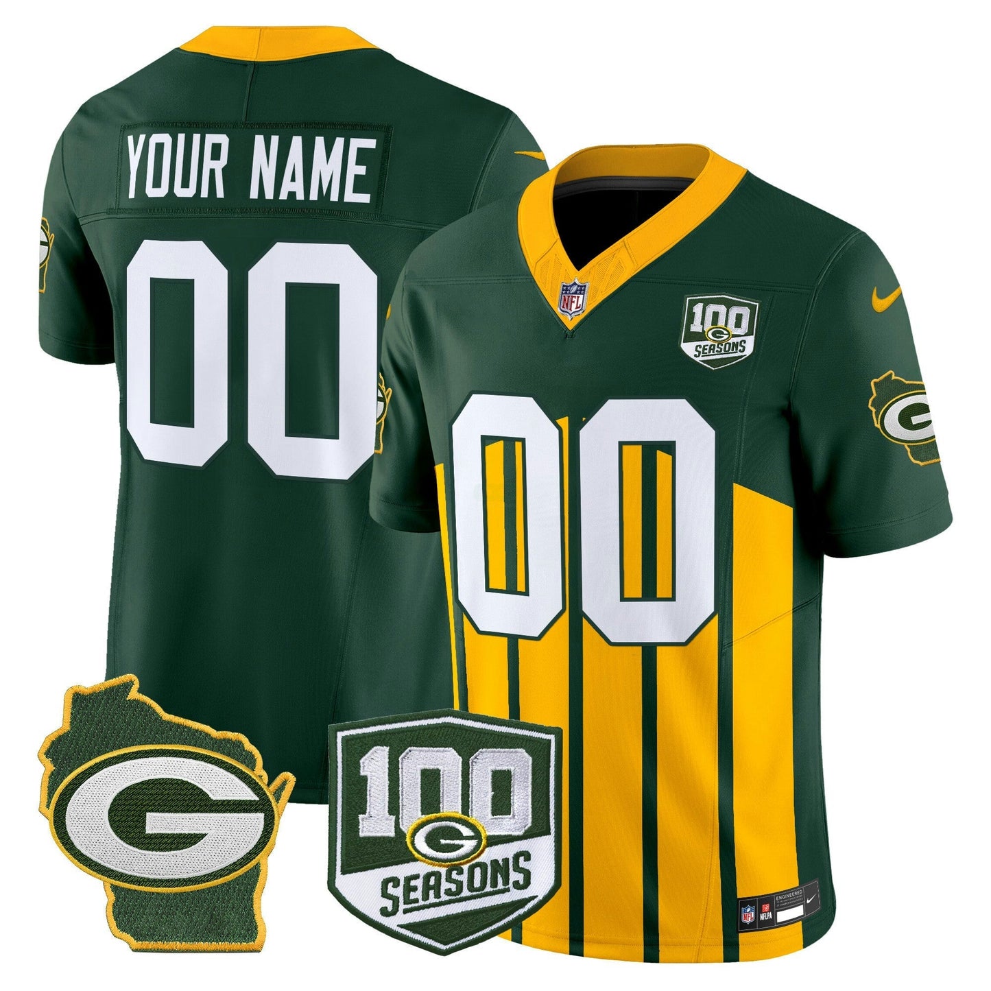 Camisa NFL 100th Season & Home Patch Vapor Limited Jersey
