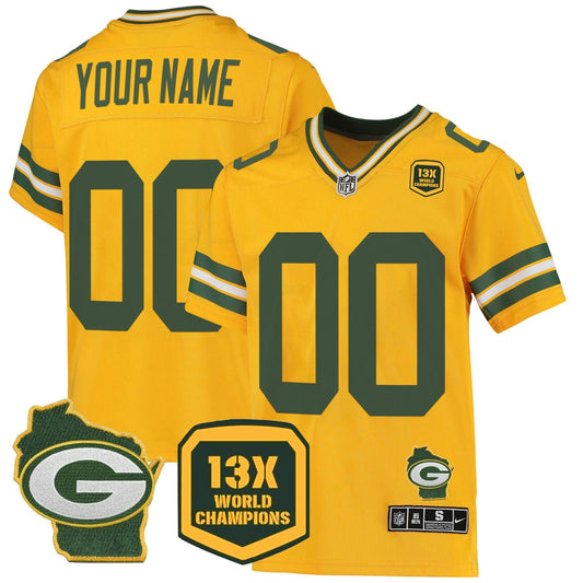 Camisa NFL 13 Time World Champions & Home Patch Game Jersey
