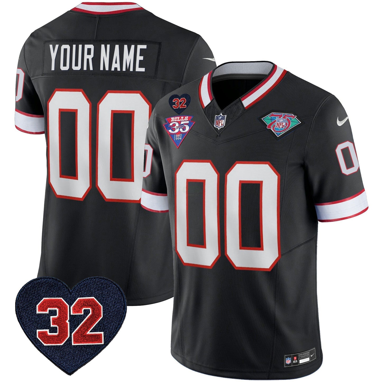 Camisa NFL 1994 Throwback O.J. Simpson Patch Vapor Limited Jersey