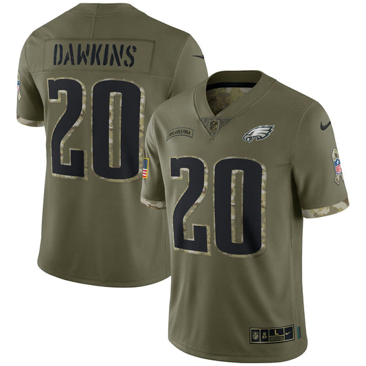 Camisa NFL Philadelphia Eagles 2022 Salute To Service Retired Player Limited – Olive