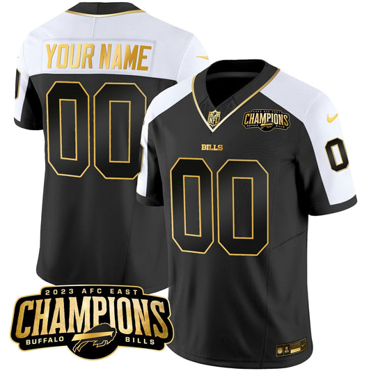 Camisa NFL 2023 AFC East Champions Patch Dourada Vapor Jersey