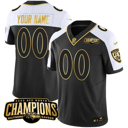Camisa NFL 2023 AFC North Champions Patch Dourada Vapor Jersey