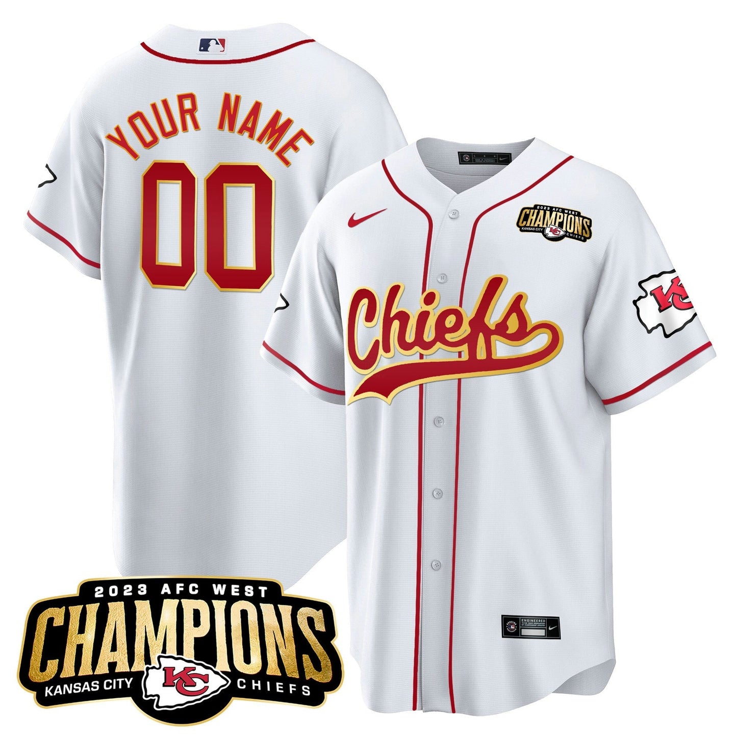 Camisa NFL 2023 AFC West Champions Patch Jersey