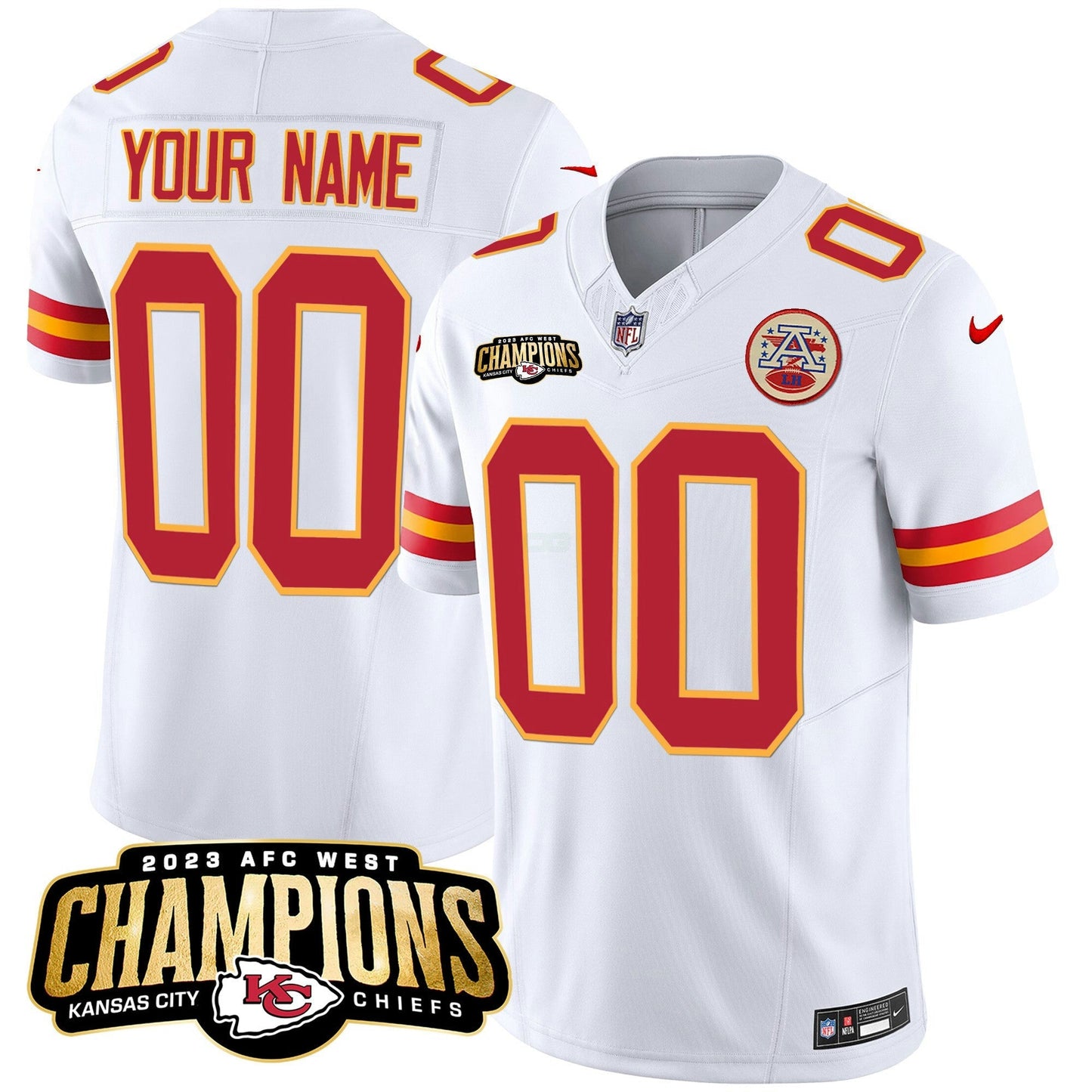 Camisa NFL 2023 AFC West Champions Patch Vapor Limited Jersey V2